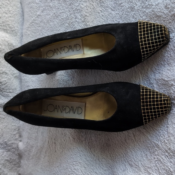 Black, Formal, Suede Evening Shoes by Joan & David Couture - Picture 6 of 8